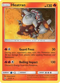 Heatran Pokemon card from Forbidden Light