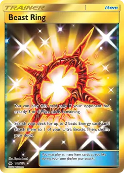 Beast Ring Secret Pokemon card from Forbidden Light