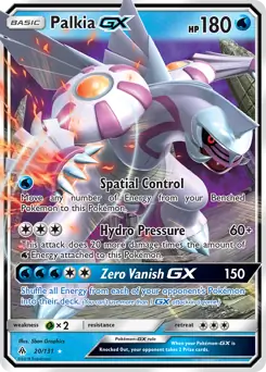 Palkia GX Pokemon card from Forbidden Light