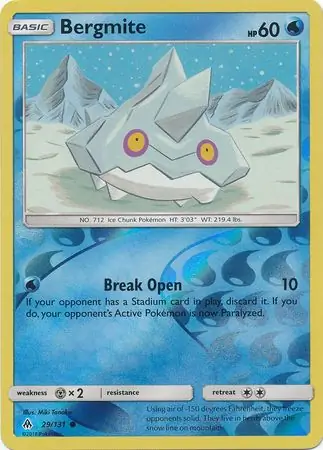 Bergmite Reverse Holo Pokemon card from Forbidden Light