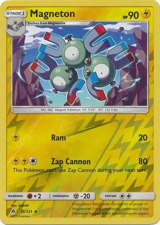 Magneton Reverse Holo Pokemon card from Forbidden Light