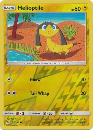 Helioptile Reverse Holo Pokemon card from Forbidden Light