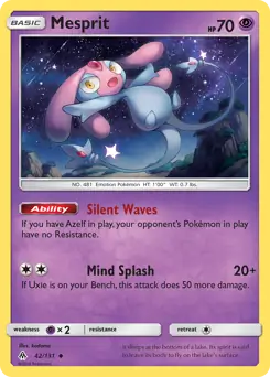 Mesprit Pokemon card from Forbidden Light