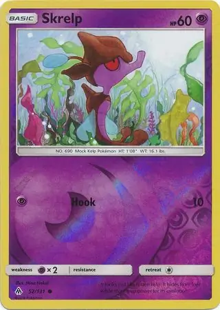 Skrelp Reverse Holo Pokemon card from Forbidden Light