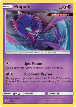 Poipole Pokemon card from Forbidden Light