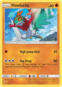 Hawlucha Pokemon card from Forbidden Light