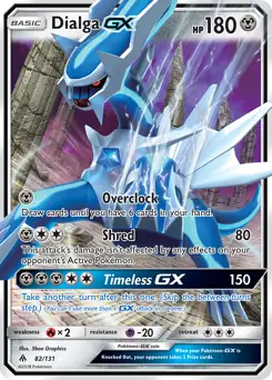 Dialga GX Pokemon card from Forbidden Light