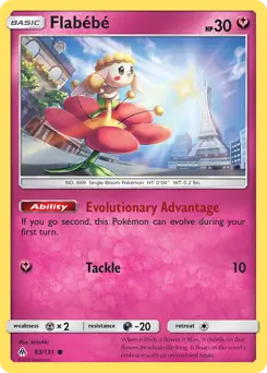 Flabebe Pokemon card from Forbidden Light