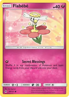 Flabebe Pokemon card from Forbidden Light