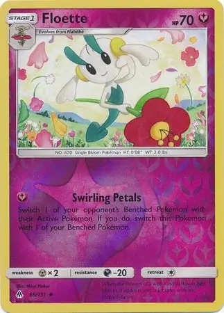 Floette Reverse Holo Pokemon card from Forbidden Light