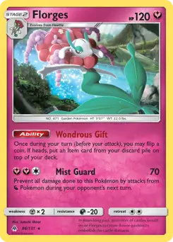 Florges Pokemon card from Forbidden Light