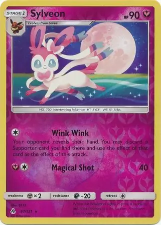 Sylveon Reverse Holo Pokemon card from Forbidden Light