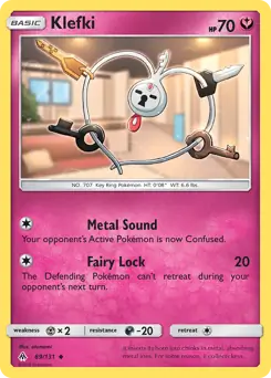 Klefki Pokemon card from Forbidden Light