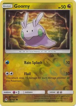 Goomy Reverse Holo Pokemon card from Forbidden Light