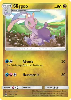 Sliggoo Pokemon card from Forbidden Light