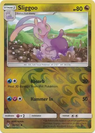 Sliggoo Reverse Holo Pokemon card from Forbidden Light