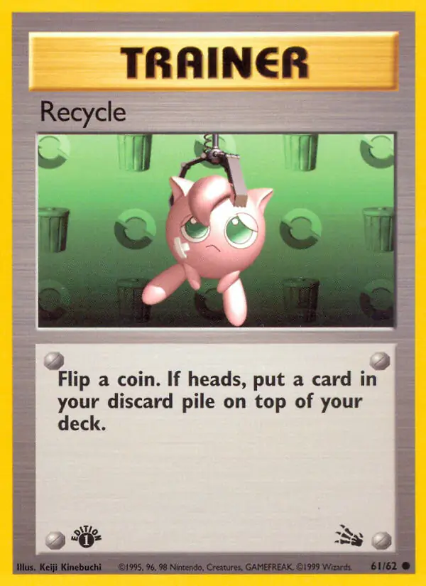 Recycle Pokemon card from Fossil 1st Edition