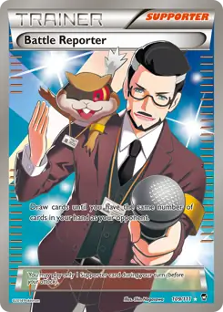 Full Art Battle Reporter Pokemon card from Furious Fists