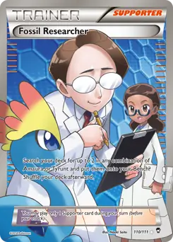 Full Art Fossil Researcher Pokemon card from Furious Fists