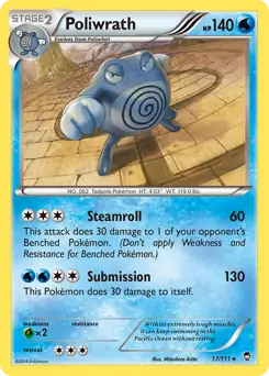 Poliwrath Pokemon card from Furious Fists