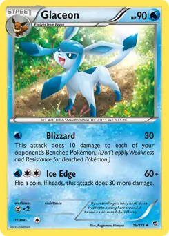 Glaceon Pokemon card from Furious Fists