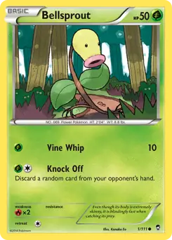 Bellsprout Pokemon card from Furious Fists