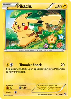 Pikachu Pokemon card from Furious Fists