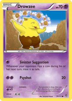 Drowzee Pokemon card from Furious Fists
