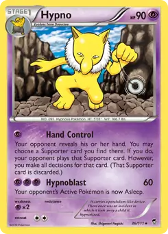 Hypno Pokemon card from Furious Fists