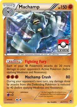 Machamp Pokemon card from Furious Fists