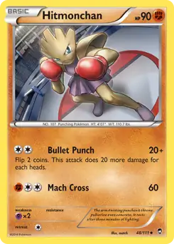 Hitmonchan Pokemon card from Furious Fists