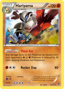 Hariyama Pokemon card from Furious Fists