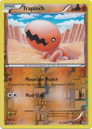 Trapinch Reverse Holo Pokemon card from Furious Fists