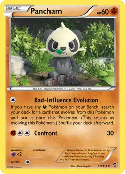 Pancham Pokemon card from Furious Fists