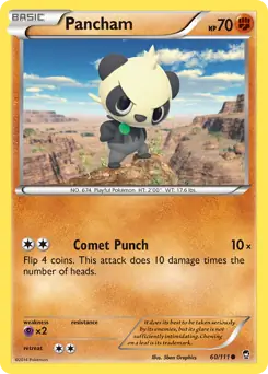 Pancham Pokemon card from Furious Fists