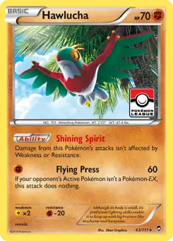 Hawlucha Pokemon card from Furious Fists