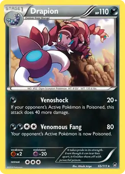 Drapion Pokemon card from Furious Fists