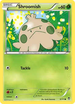 Shroomish Pokemon card from Furious Fists