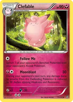 Clefable Pokemon card from Furious Fists