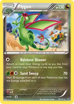 Flygon Pokemon card from Furious Fists