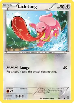 Lickitung Pokemon card from Furious Fists