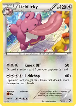Lickilicky Pokemon card from Furious Fists