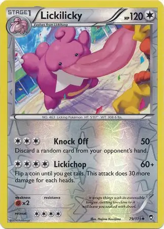 Lickilicky Reverse Holo Pokemon card from Furious Fists