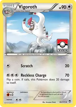 Vigoroth Pokemon card from Furious Fists