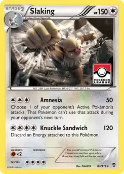 Slaking Pokemon card from Furious Fists