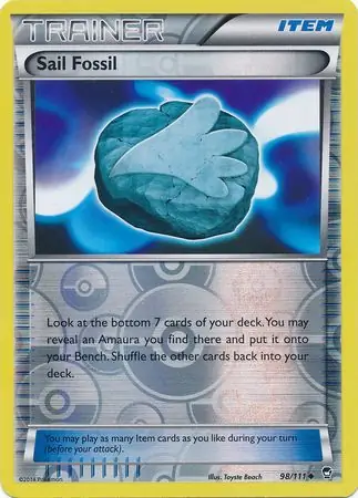 Sail Fossil Reverse Holo Pokemon card from Furious Fists