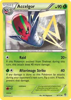 Accelgor Pokemon card from Furious Fists