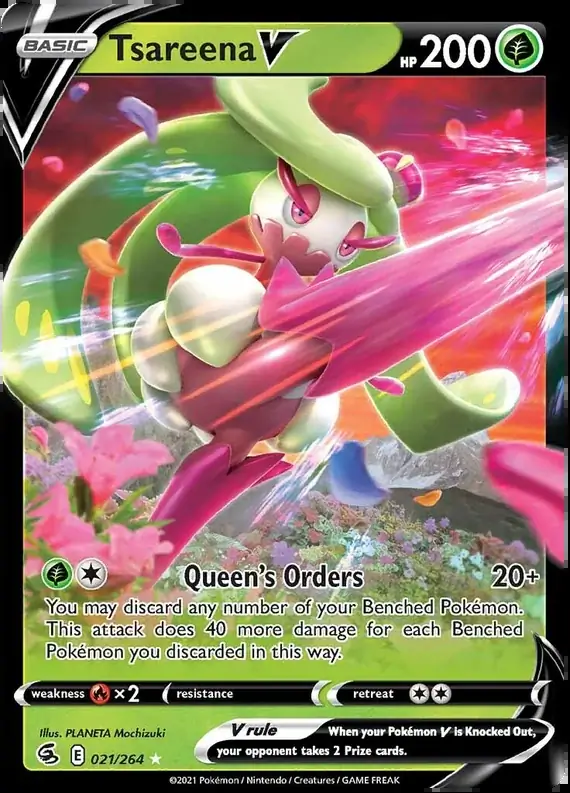 Tsareena V Pokemon card from Fusion Strike