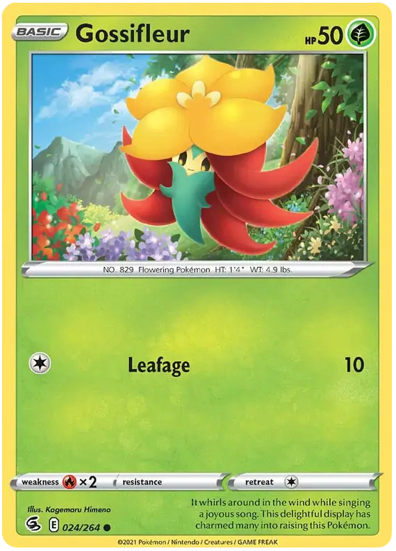 Gossifleur Pokemon card from Fusion Strike