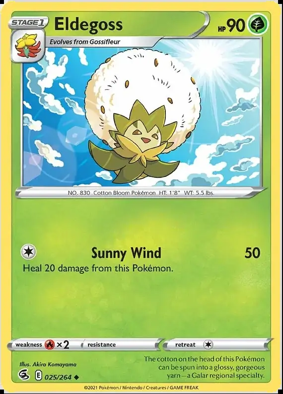 Eldegoss Pokemon card from Fusion Strike